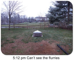 5:12 pm Can�t see the flurries